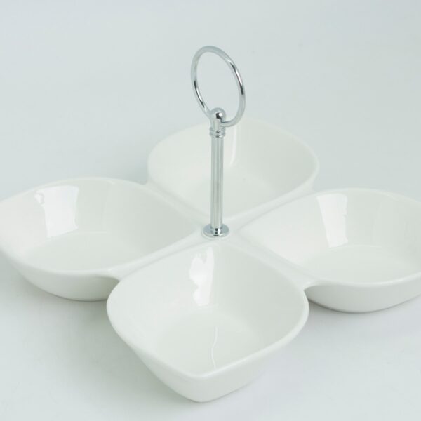 Ceramic serving platter with four compartments - Image 2