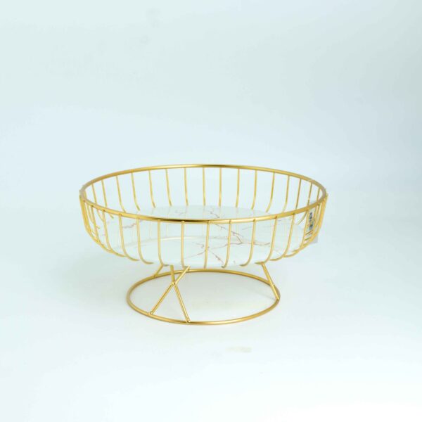 Gold Color Plated Metal Fruit Basket