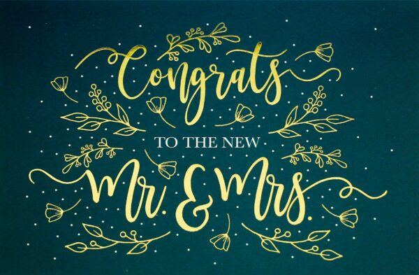 Wedding Greeting Card - Congrats to the new Mr & Mrs