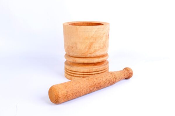 Wooden Motar and  Pestle - Medium