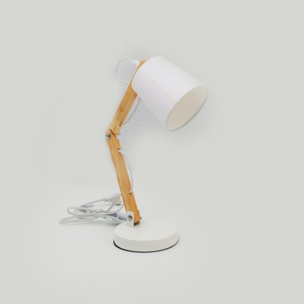 Wooden desk lamp White Color (without Bulb)