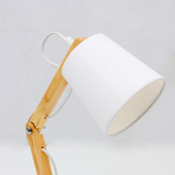 Wooden desk lamp White Color (without Bulb) - Image 3