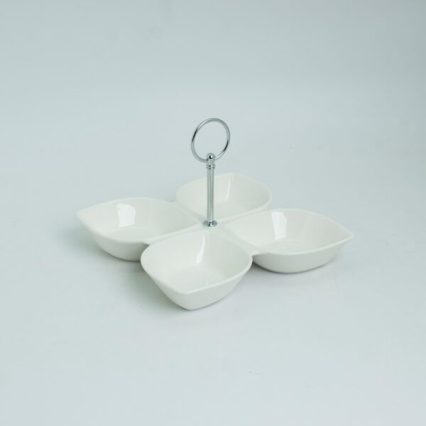 Ceramic serving platter with four compartments - Image 4