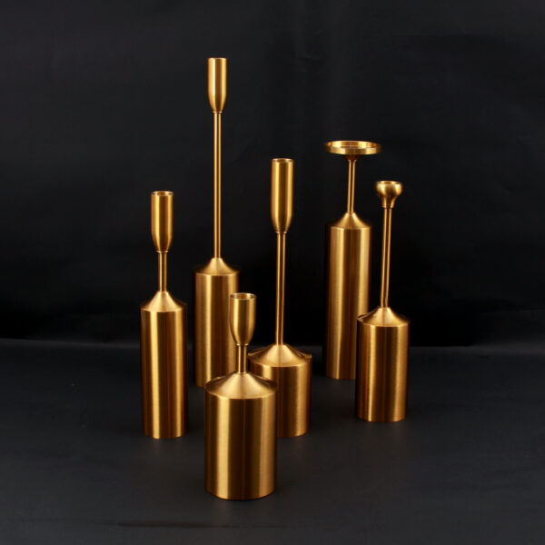 Gold Candle Holder 6Pcs Set