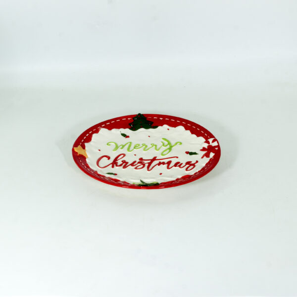 Ceramic Christmas Plate  Round