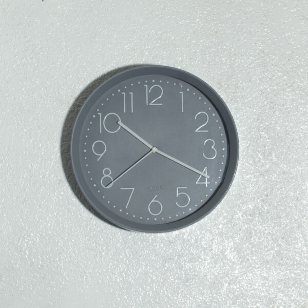 Wall Clock 12 Inch Modern Style - Grey