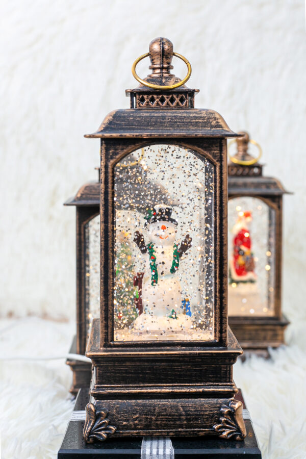 Snowman Lantern with Music & Glitter Snowfall