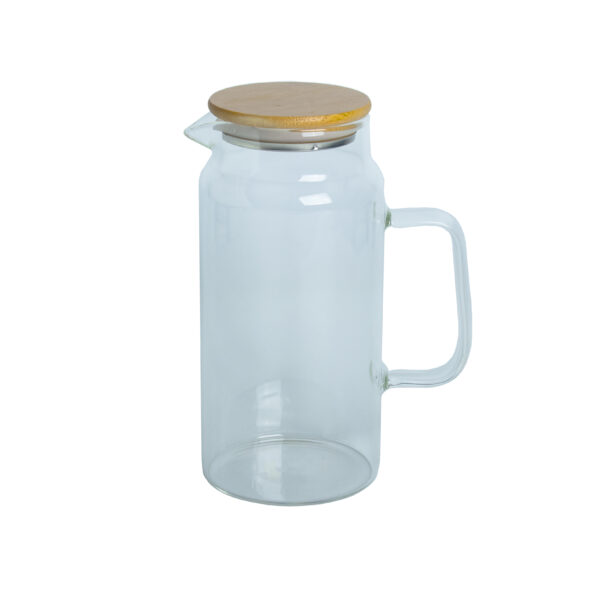 Glass Jug with Wooden Lid