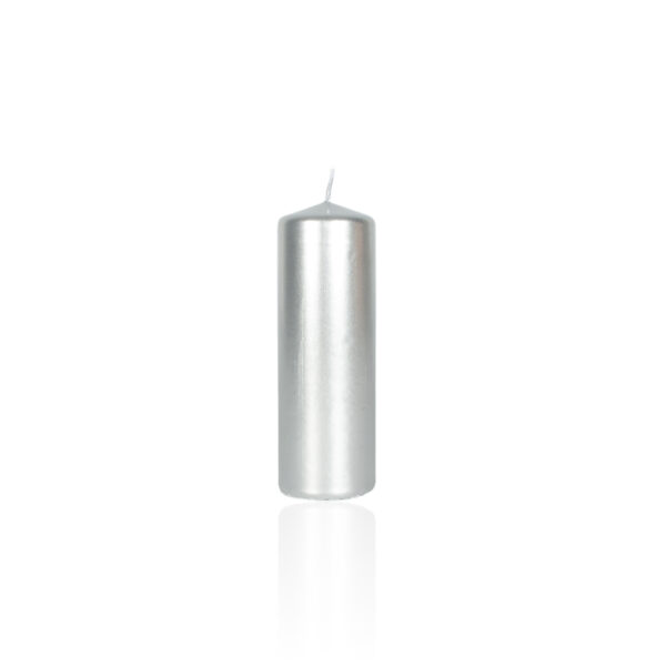 Silver- Candle Round Shine