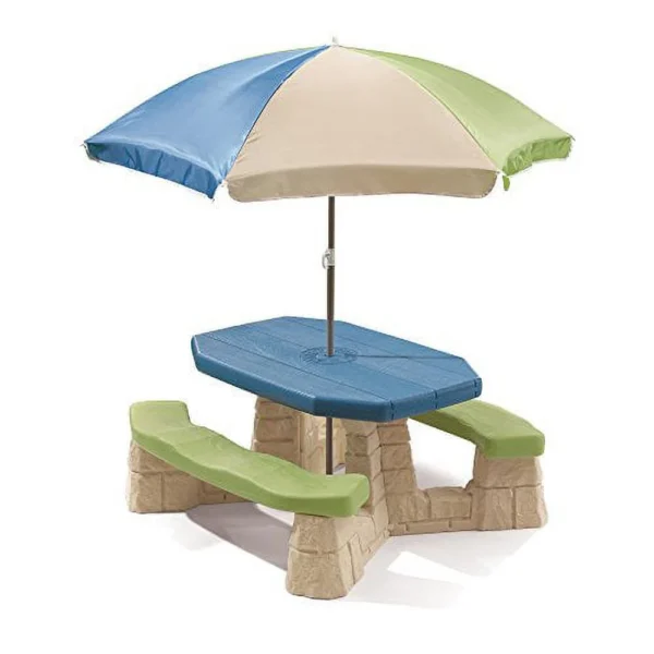 Naturally Playful Kids Picnic Table With Umbrella