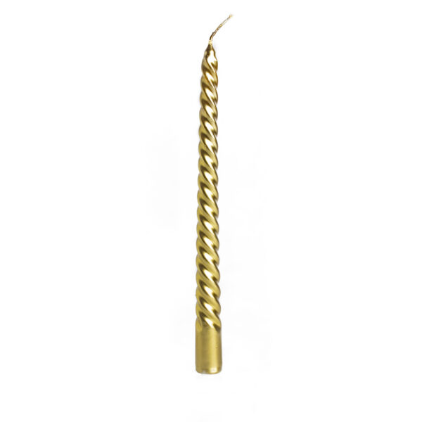 Spiral Dinner Candle - Gold