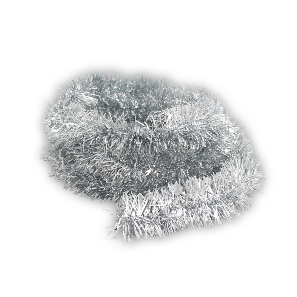 2 Meters Christmas Streamers Two Tone - Silver