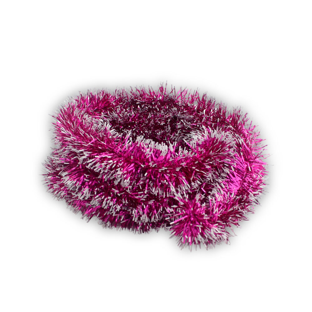 2 Meters Christmas Streamers Two Tone - Pink