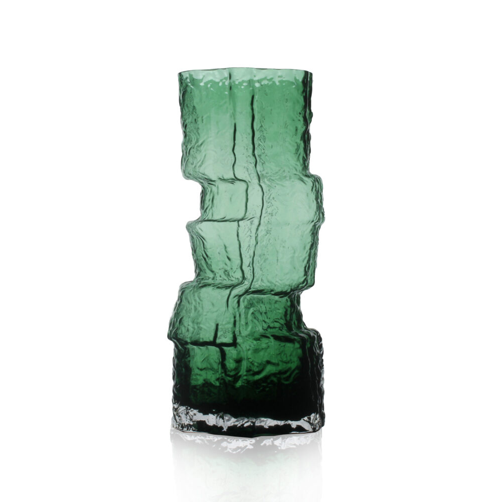 Green Abstract Glass Vase