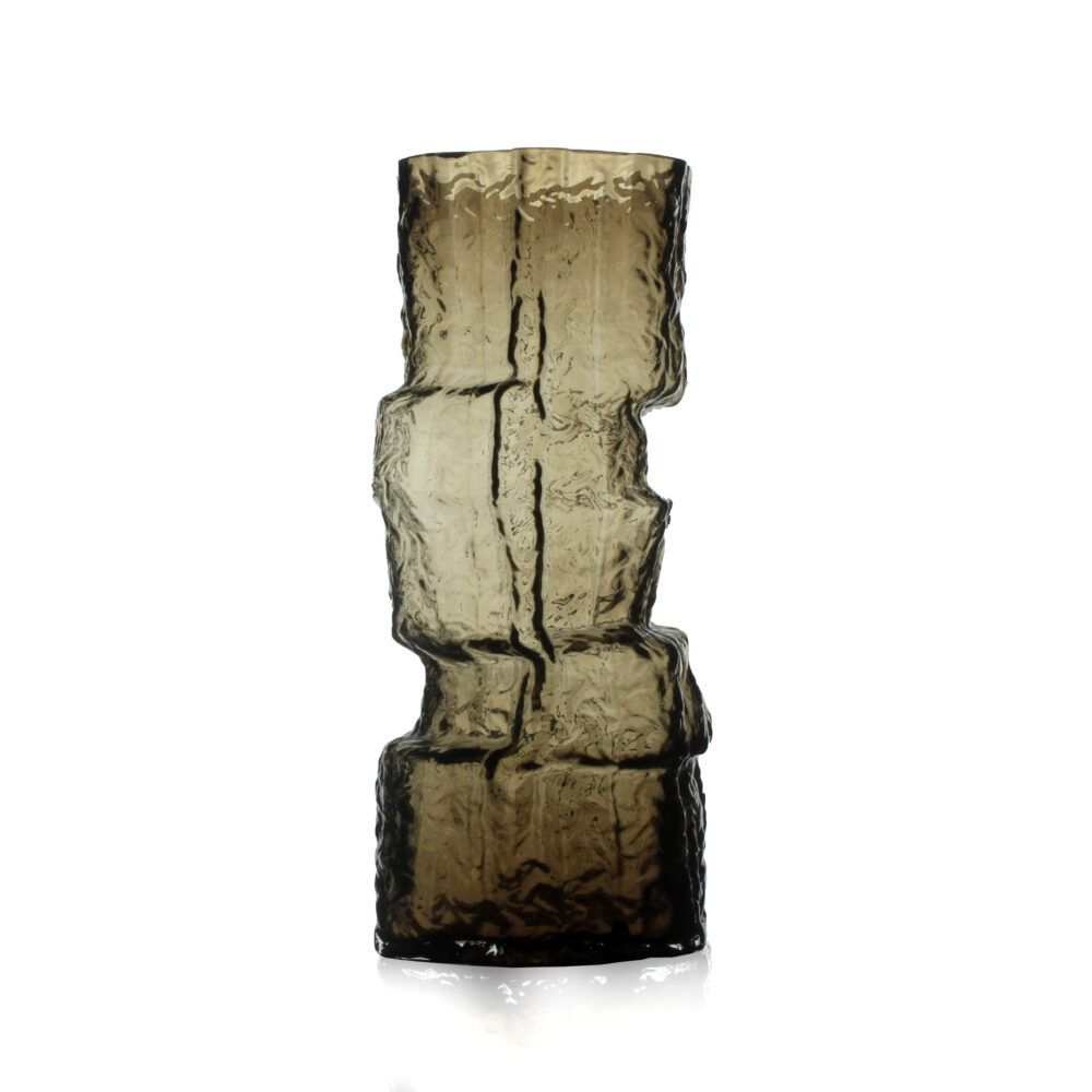 Brown Abstract Glass Vase