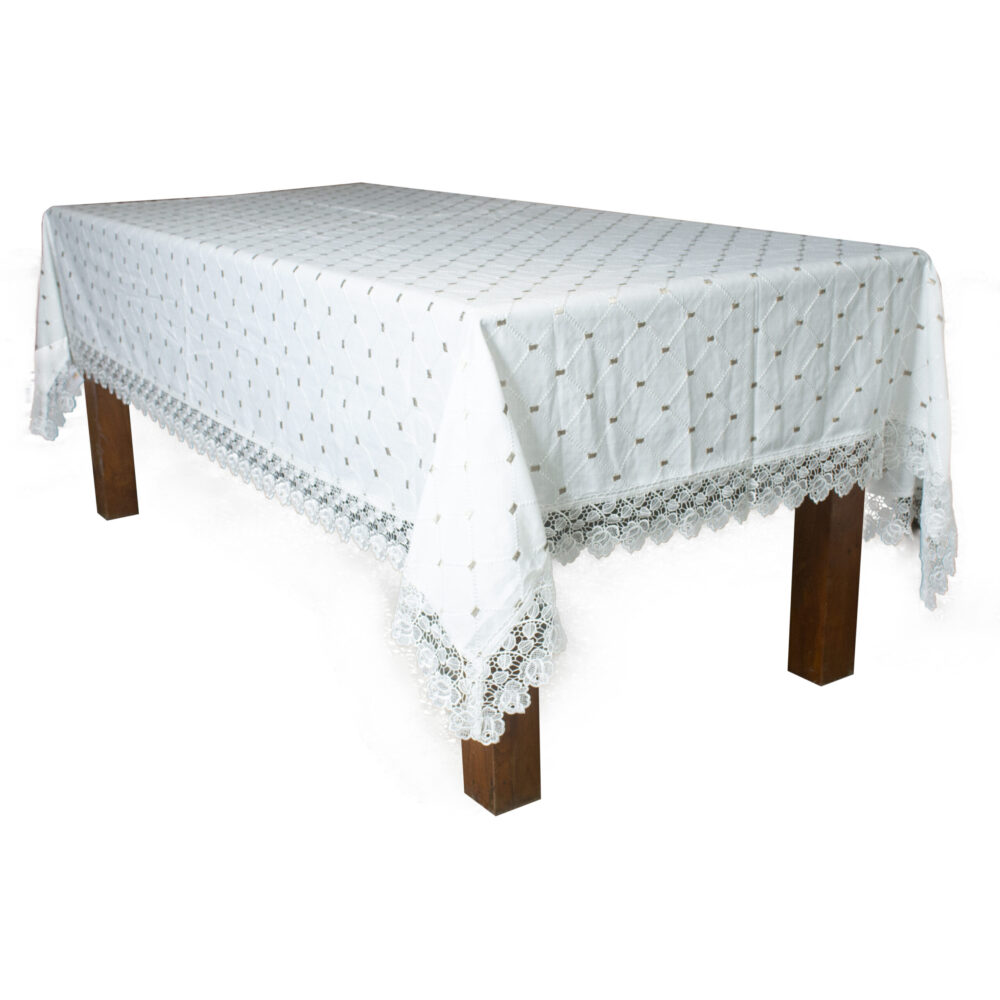 Table Cloth Diamond - White