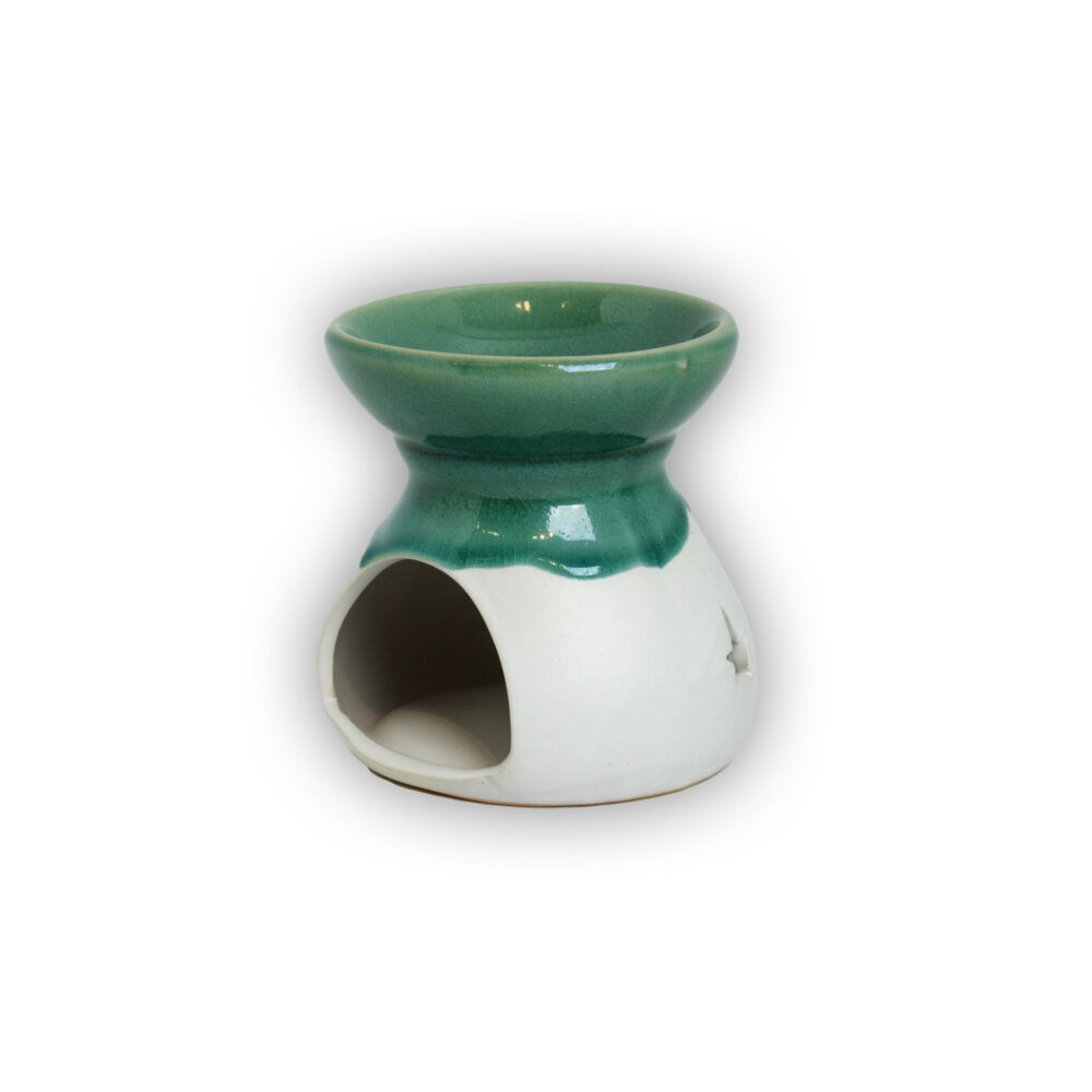 Ceramic Oil Burner Pot White Design - Special Promotion