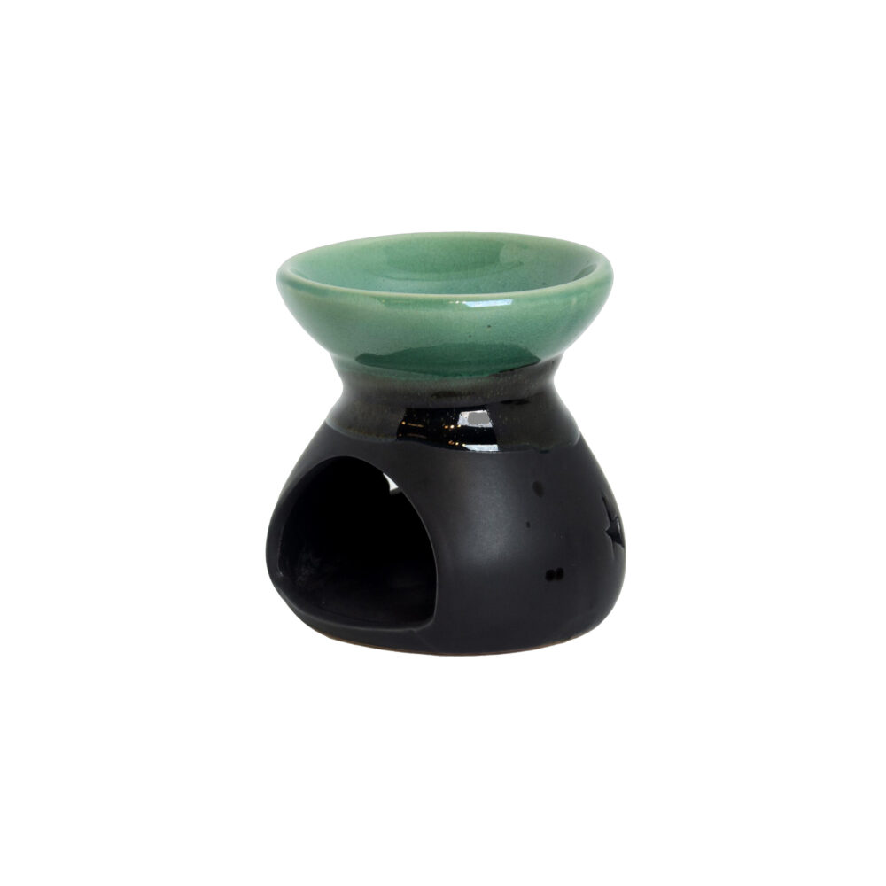 Ceramic Oil Burner Pot Black Design - Special Promotion