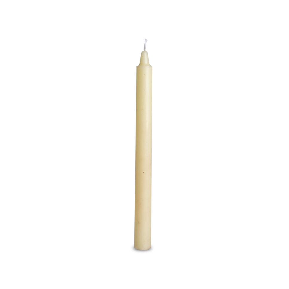 Dinner Candle Pillar - White