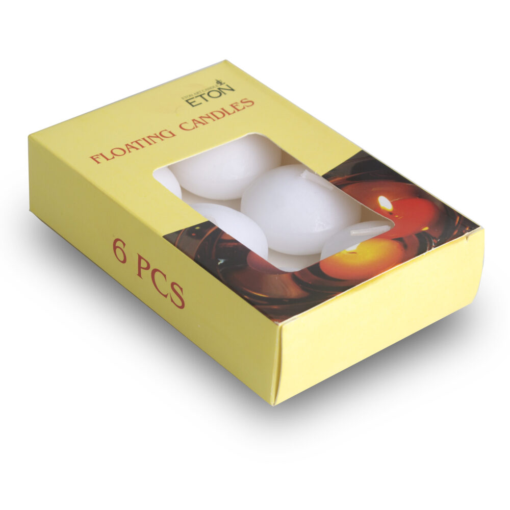Floating Candle 6 Pieces Pack - White