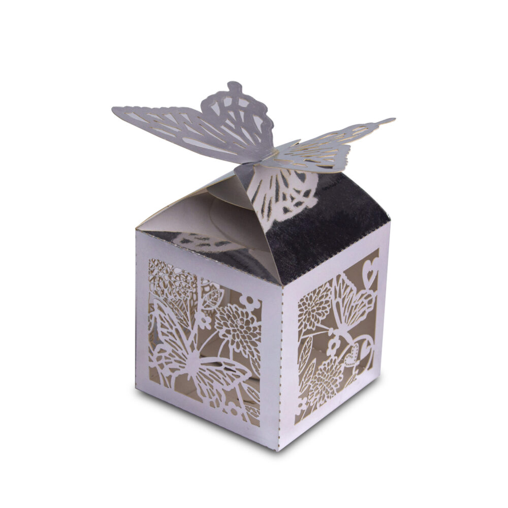 Cake Box Butterfly - Silver