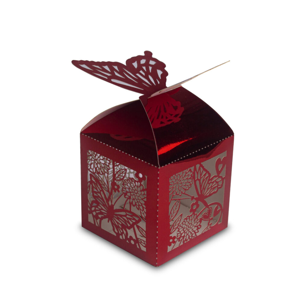 Cake Box Butterfly - Red
