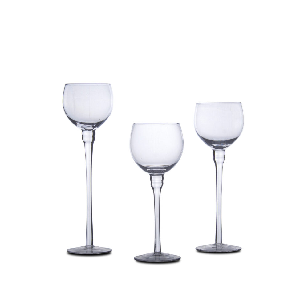 Set Of 3 Candle Holder - BL