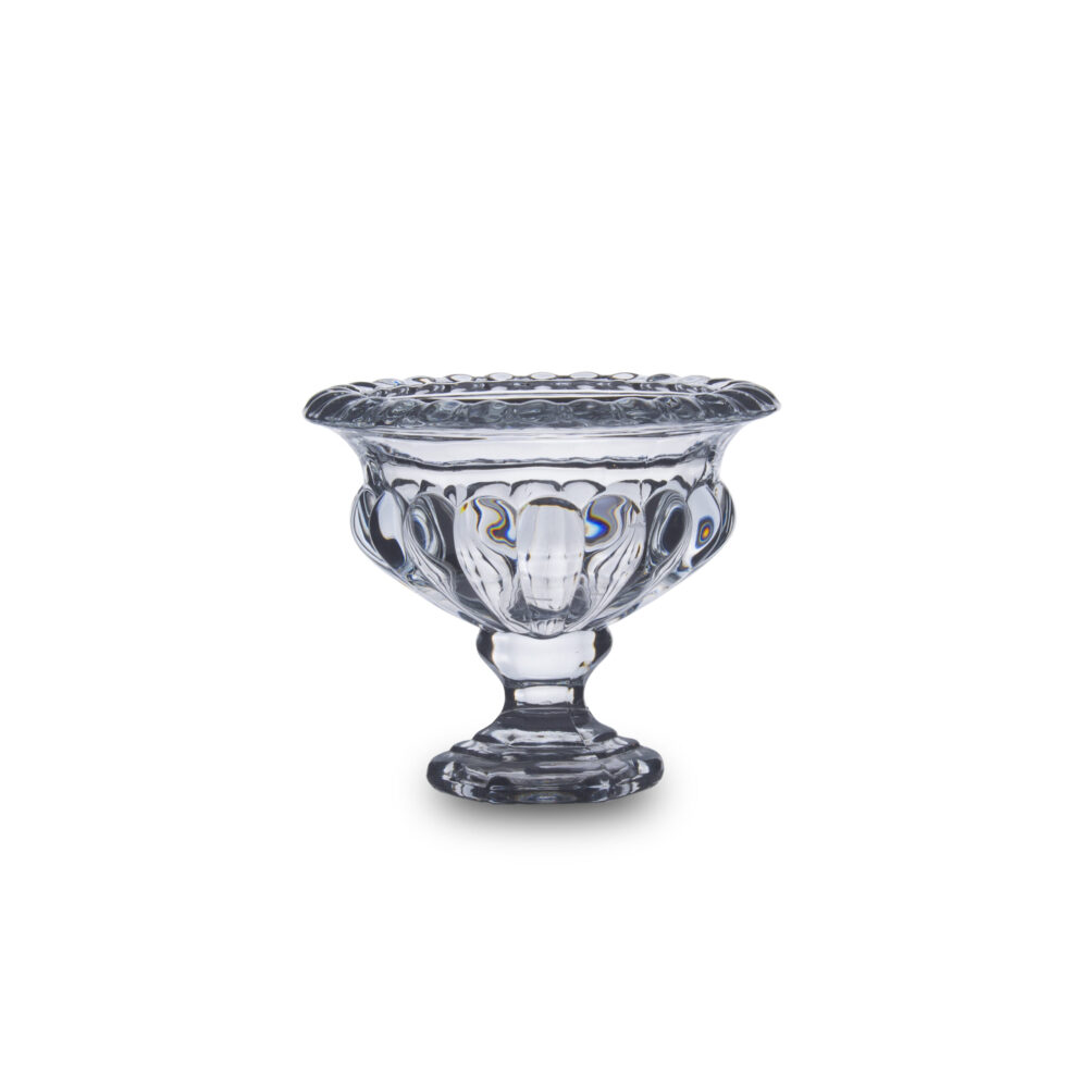 Embossed Goblet Glass Vase