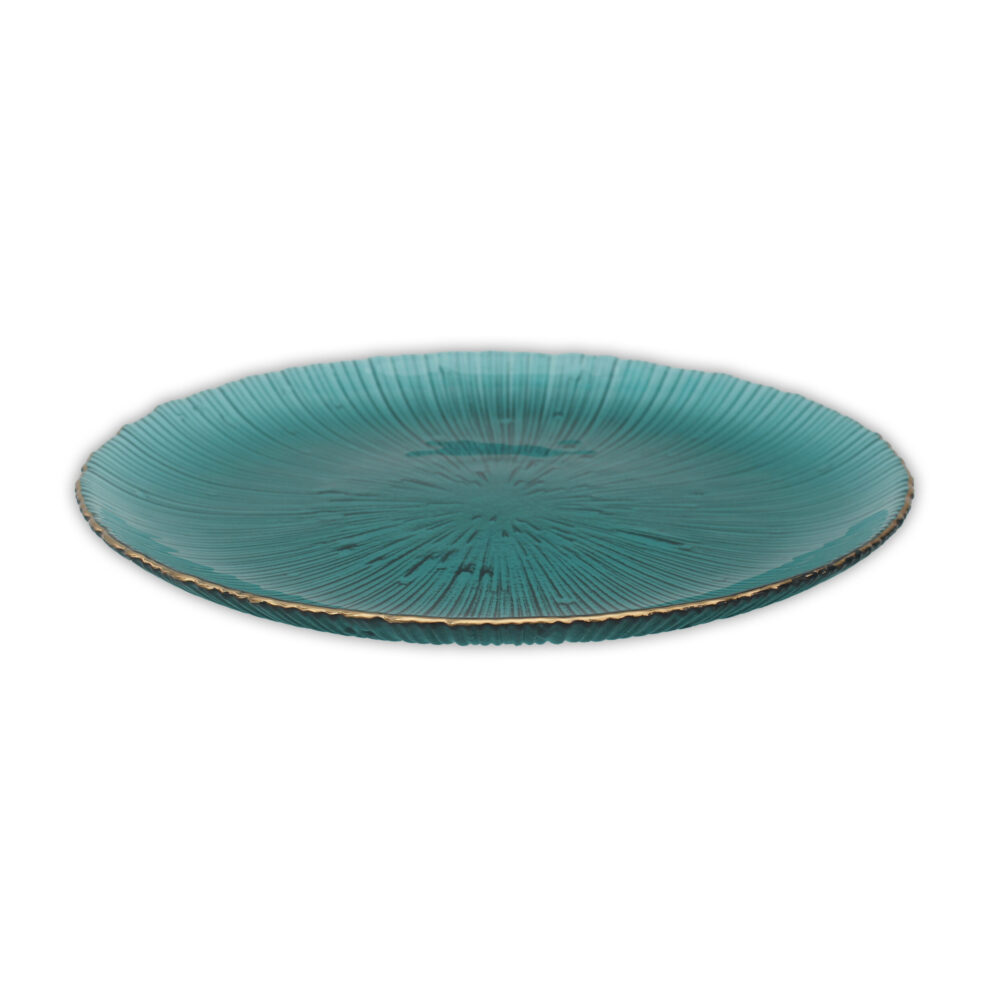Gold Line Charger Plate - Green - Special Promotion