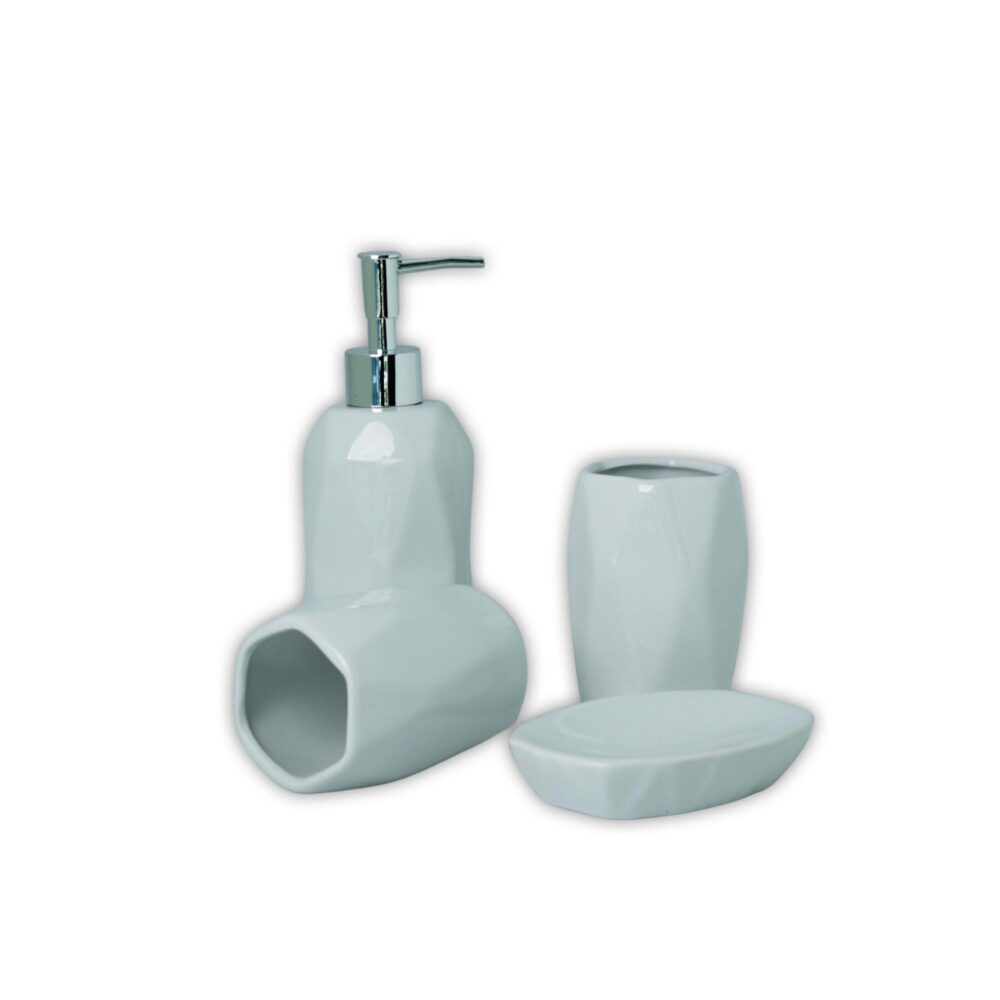 Bathroom Set Plain - White