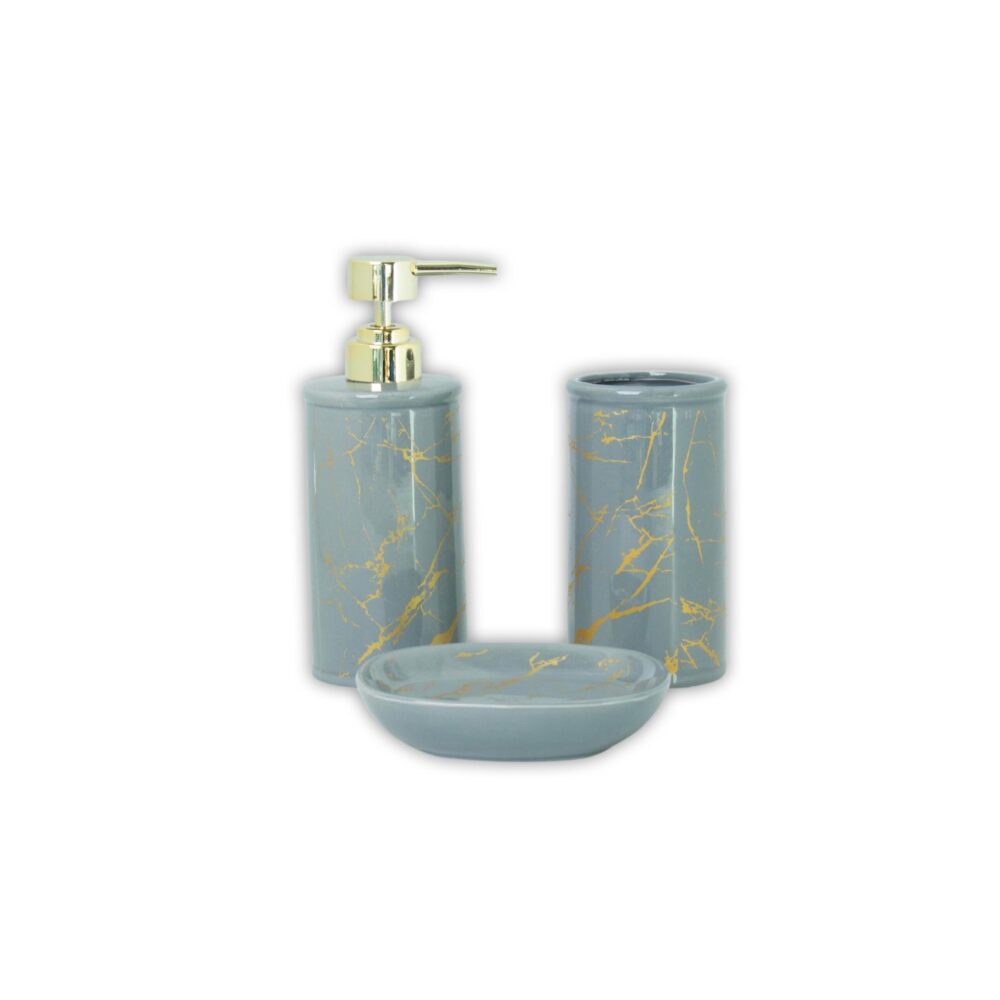 Bathroom Set Marble - 2 - Dark Gray
