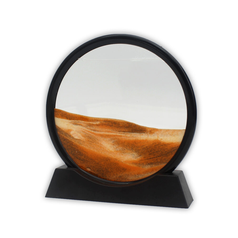 Moving Sand Art Frame Ornament - Orange