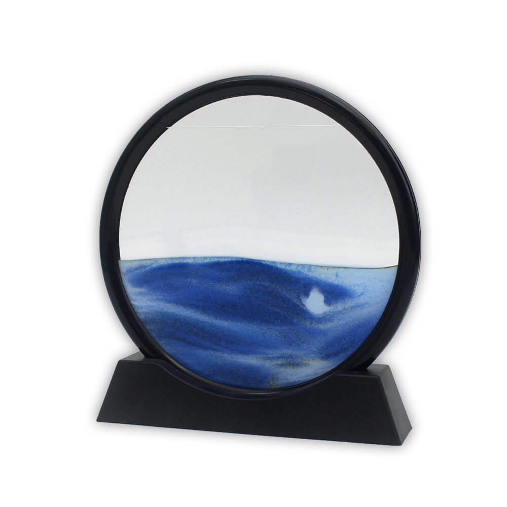 Moving Sand Art Frame Ornament - Blue