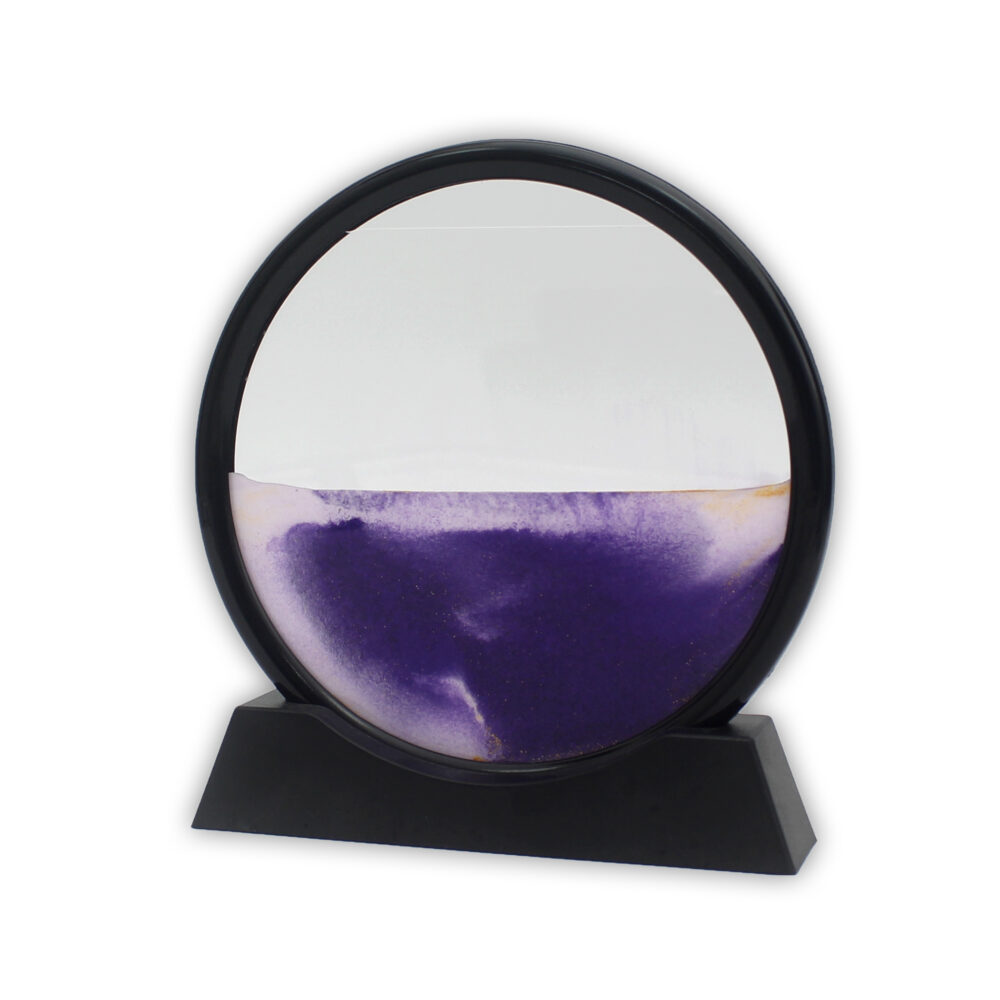 Moving Sand Art Frame Ornament - Purple