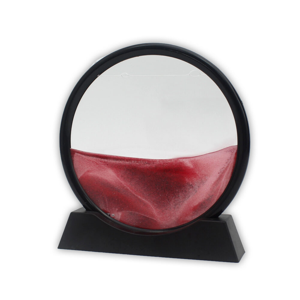 Moving Sand Art Frame Ornament - Red