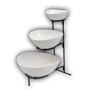 Ceramic Bowl Trays With Metal Stand