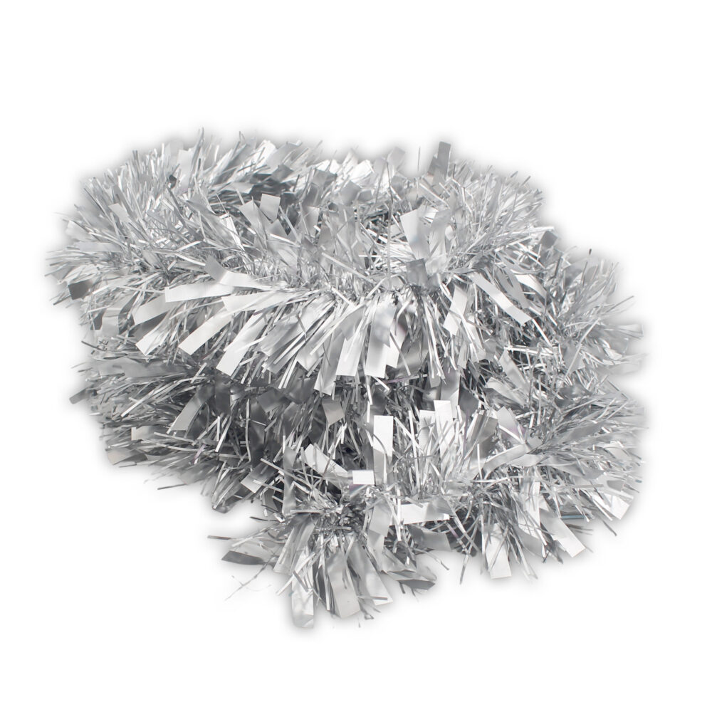 2 Meters Christmas Streamers Paper - Silver