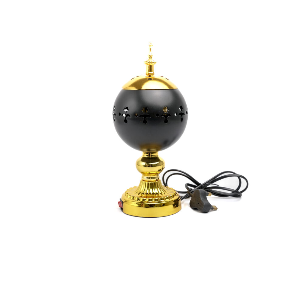 Electric Bakhoor Ball Shape - Black & Gold