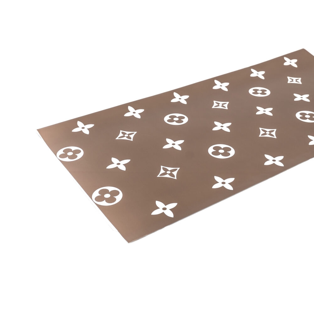 Designer-inspired monogram wrapping paper - Brown