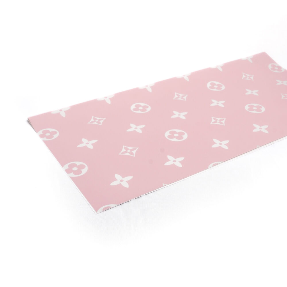 Designer-inspired monogram wrapping paper - Peach
