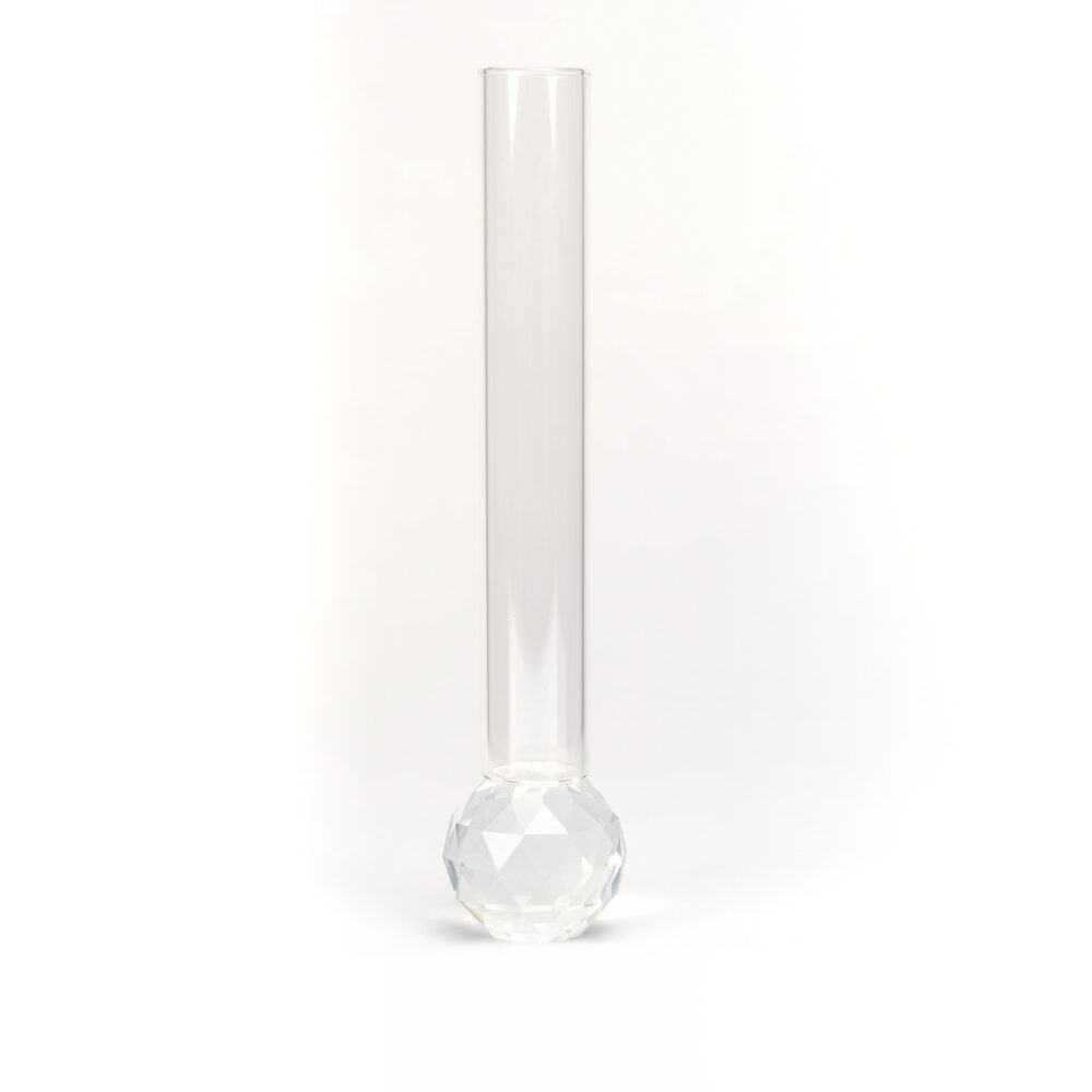 Glass Tube Vase Ball Bottom - Large