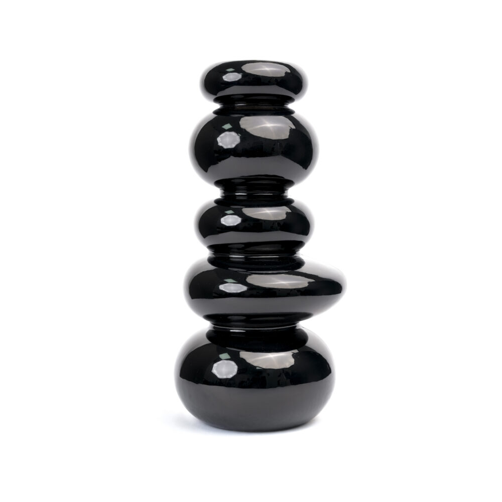 Color Tall Ball Vase - Black