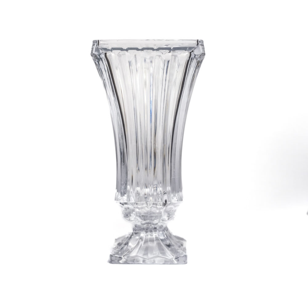 Glass Square Trophy Vase - Strip
