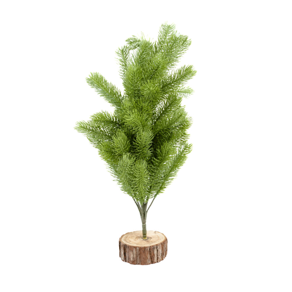 Xmas Tree With Wooden Base