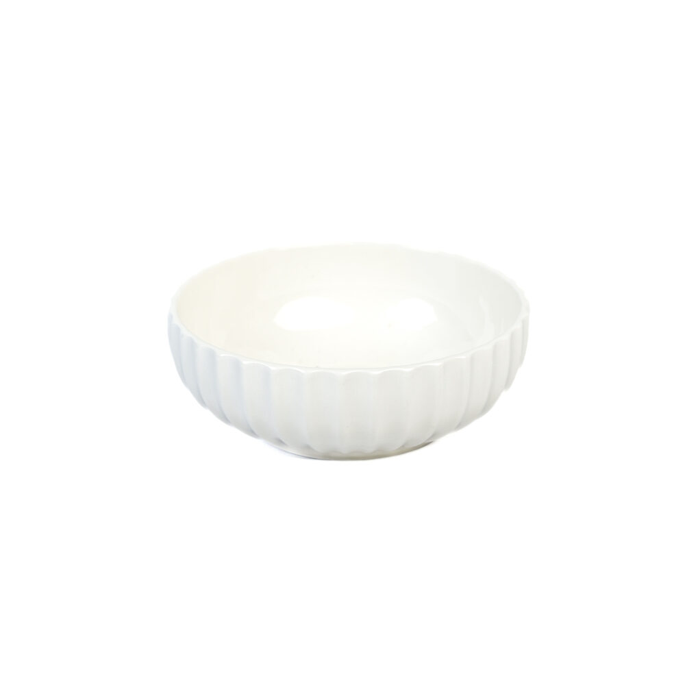 Ceramic White Dish Pumpkin Design - Small