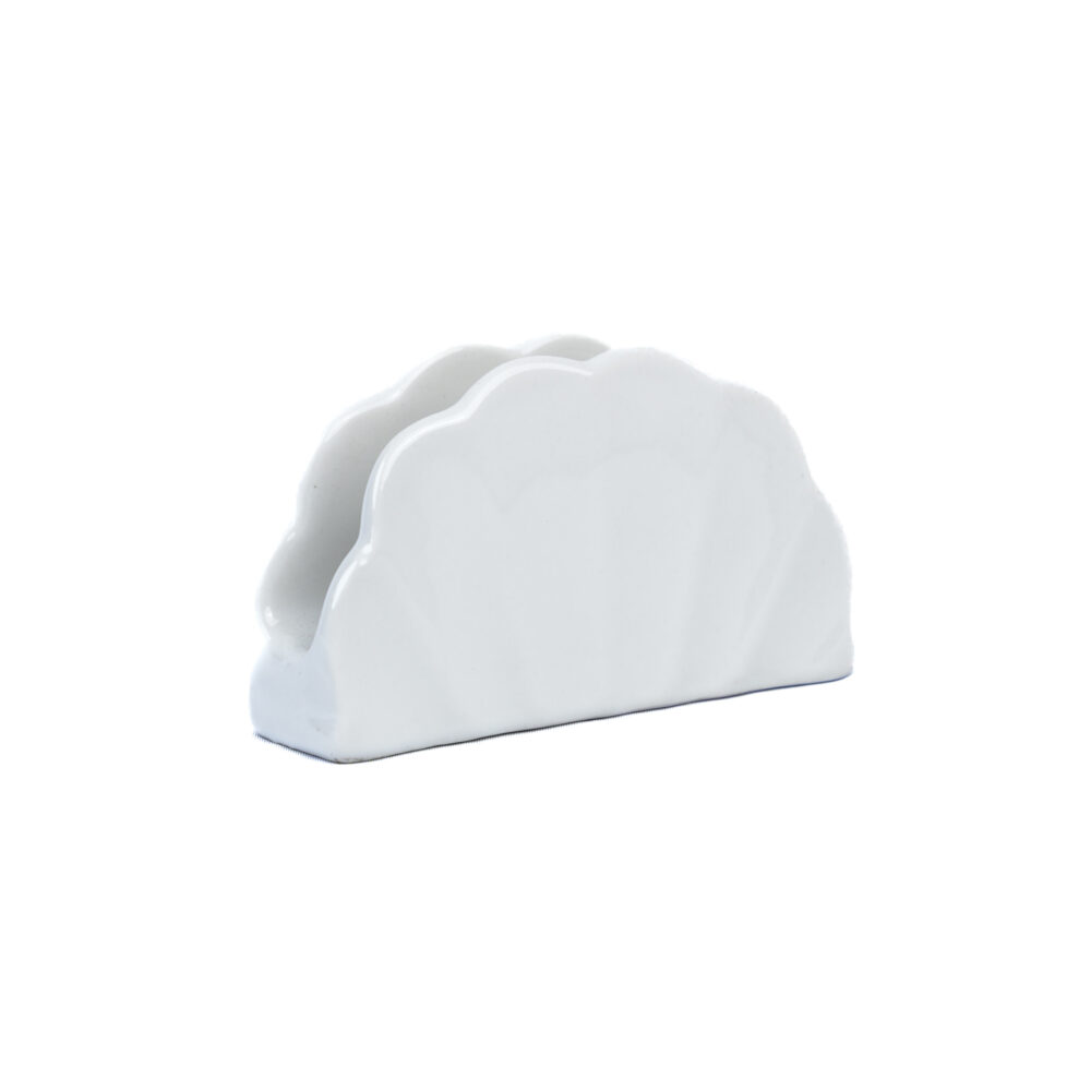 Ceramic White Tissue Holder Pumpkin Design