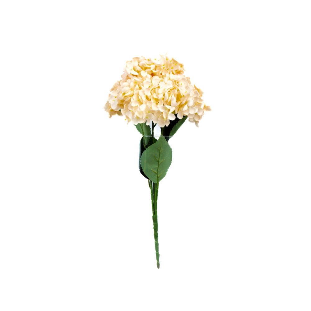 Artificial Hydrangea Flower Stem - Pale Ivory