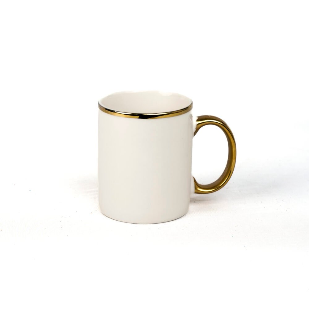 Gilded Grace Regal White Mug