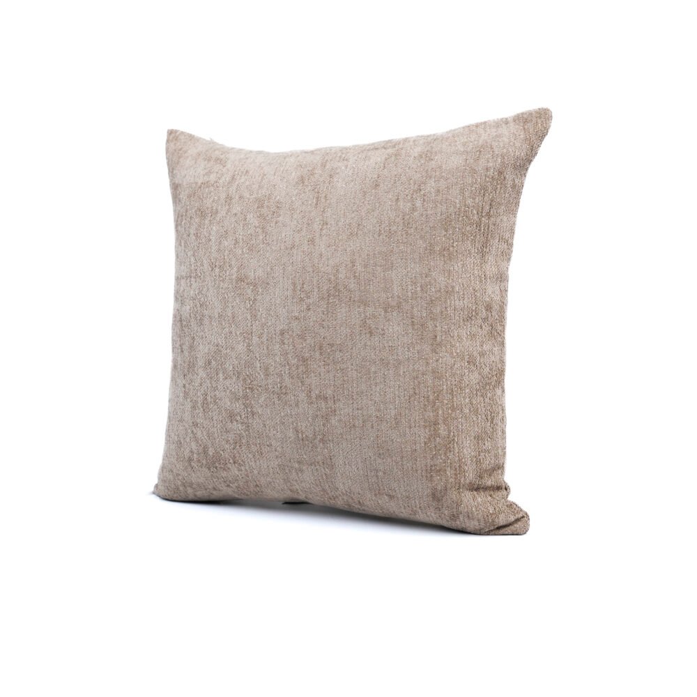 Chenille Texture With Glittery Lines Cushion - Beige