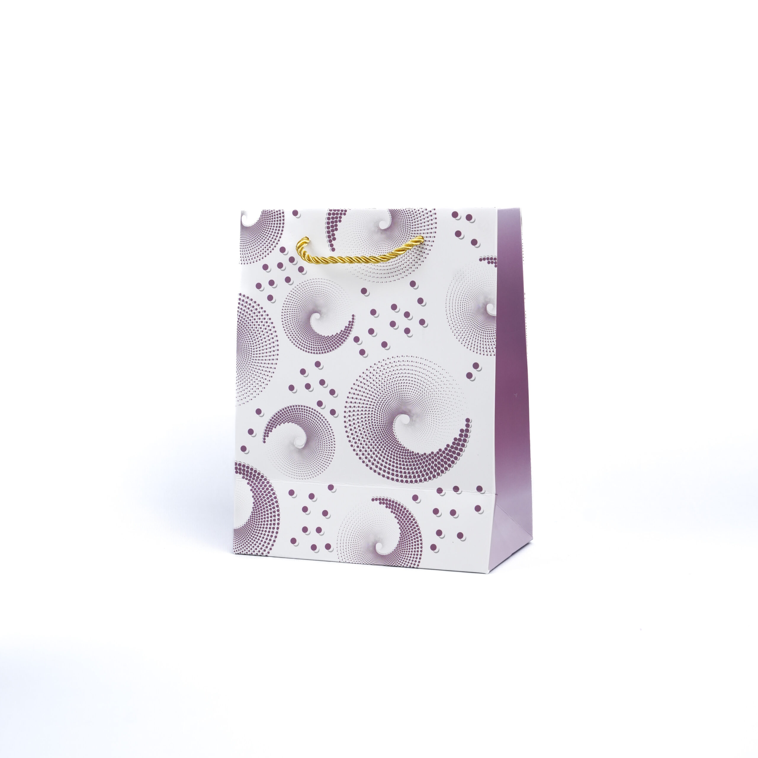 Elegant Swirl Scape Gift Bag - White - Small